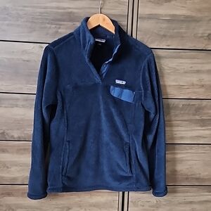 Patagonia Womens Retool Polartec Pullover Navy L